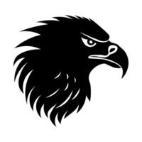 Eagle black vector icon isolated on white background