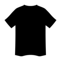 T-shirt black vector icon isolated on white background