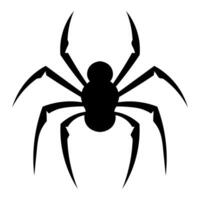 Spider black vector icon isolated on white background