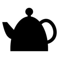 Kettle black vector icon isolated on white background
