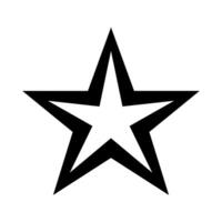 Abstract star black vector icon isolated on white background