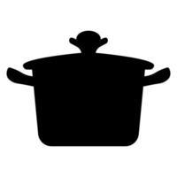 Pot black vector icon isolated on white background