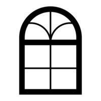 Window black vector icon isolated on white background