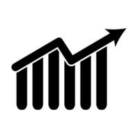 Growing graph icon vector business symbol for graphic design, logo, web site, social media, mobile app, ui illustration