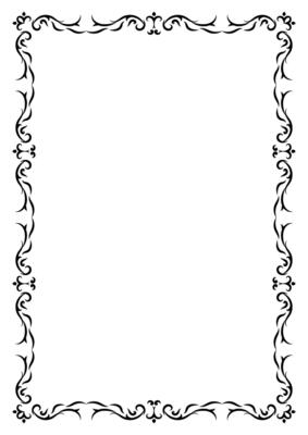Classic ornate border and frame element. Vintage filigree ornament frame divider vector. Decorative line for page, template, poster, greeting card, wedding invitation, menu, certificate.