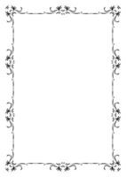 Classic ornate border and frame element. Vintage filigree ornament frame divider vector. Decorative line for page, template, poster, greeting card, wedding invitation, menu, certificate. vector