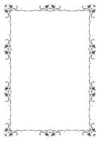 Classic ornate border and frame element. Vintage filigree ornament frame divider vector. Decorative line for page, template, poster, greeting card, wedding invitation, menu, certificate. vector