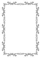 Classic ornate border and frame element. Vintage filigree ornament frame divider vector. Decorative line for page, template, poster, greeting card, wedding invitation, menu, certificate. vector