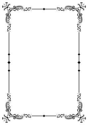 Frame corner and border vector element with filigree vintage style. Decorative ornament design for page, frame, template, paper, card, certificate, wedding invitation, menu.