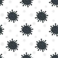 Spots of Black Mold or Fungus in different shapes. Toxic mould stains. Mucormycosis outbreak. Fungi, bacteria. Vector flat cartoon seamless pattern background.