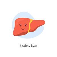 Stages of nonalcoholic liver damage. Healthy. Medical infographic of Liver Disease. Vector banner in flat cartoon style on white background.
