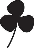 Clover Vector illustration Sketch line clover Hand drawn brush shamrocks on white background St Patricks Day