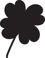 Clover Vector illustration Sketch line clover Hand drawn brush shamrocks on white background St Patricks Day