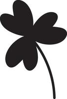 Clover Vector illustration Sketch line clover Hand drawn brush shamrocks on white background St Patricks Day