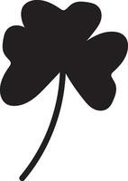 Clover Vector illustration Sketch line clover Hand drawn brush shamrocks on white background St Patricks Day