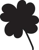 Clover Vector illustration Sketch line clover Hand drawn brush shamrocks on white background St Patricks Day