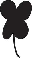 Clover Vector illustration Sketch line clover Hand drawn brush shamrocks on white background St Patricks Day