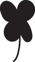 Clover Vector illustration Sketch line clover Hand drawn brush shamrocks on white background St Patricks Day