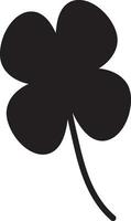 Clover Vector illustration Sketch line clover Hand drawn brush shamrocks on white background St Patricks Day