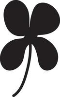 Clover Vector illustration Sketch line clover Hand drawn brush shamrocks on white background St Patricks Day