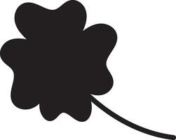 Clover Vector illustration Sketch line clover Hand drawn brush shamrocks on white background St Patricks Day