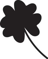 Clover Vector illustration Sketch line clover Hand drawn brush shamrocks on white background St Patricks Day