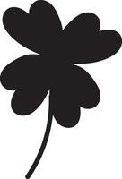 Clover Vector illustration Sketch line clover Hand drawn brush shamrocks on white background St Patricks Day