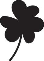 Clover Vector illustration Sketch line clover Hand drawn brush shamrocks on white background St Patricks Day