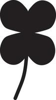 Clover Vector illustration Sketch line clover Hand drawn brush shamrocks on white background St Patricks Day