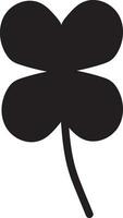 Clover Vector illustration Sketch line clover Hand drawn brush shamrocks on white background St Patricks Day