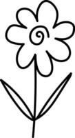 mano dibujado primavera, salvar el fecha, tarjeta, mínimo dibujado floral botánico línea Arte ramos de flores primavera, de moda elementos de salvaje y jardín plantas, sucursales, hojas, flores, hierbas. vector ilustración