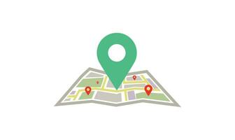 location map icon vector
