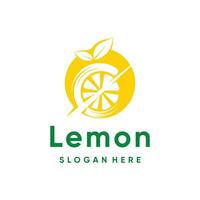 Lemon logo design vector with simple creative concept