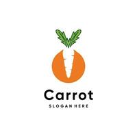 Carrot logo design vector with simple creative concept