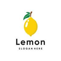 Lemon logo design vector with simple creative concept