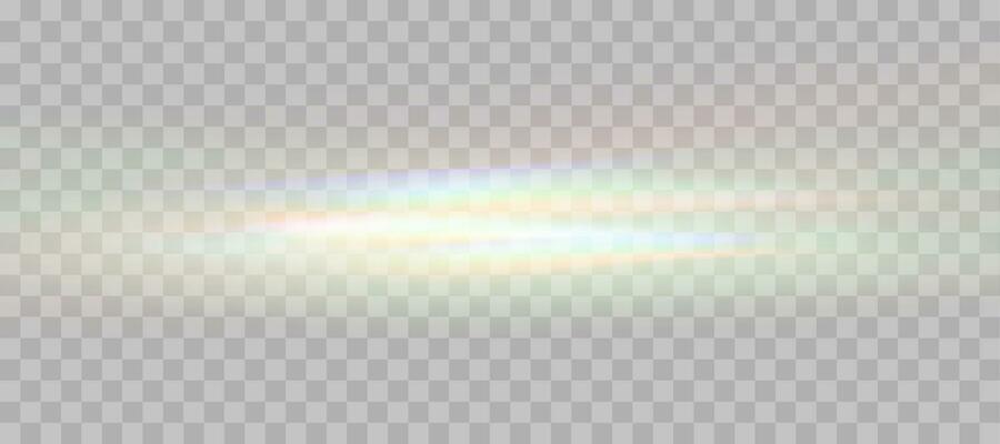 Blurred rainbow refraction overlay effect. Light lens prism effect. Holographic reflection, crystal flare leak shadow overlay. Vector abstract illustration.