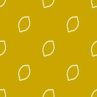 Seamless pattern with yellow lemons vector