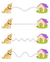 Educational puzzle about a dog vector