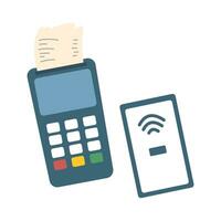 payment wifi machine pos terminal vector