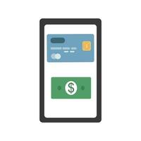 crédito tarjetas y efectivo dinero ilustración vector