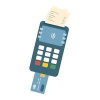 payment terminal machine for credit cards vector