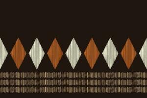 étnico ikat tela modelo geométrico estilo.africano ikat bordado marrón étnico oriental modelo marrón antecedentes. resumen,vector,ilustración.textura,papel tapiz,marco,decoración,alfombra,motivo. vector