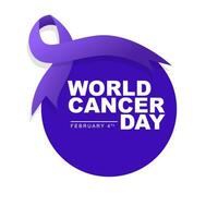 Vector illustration of world cancer day celebrated every year on 4 february
