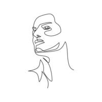 Man drawn in line art style vector