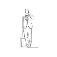 Man with a bag vector