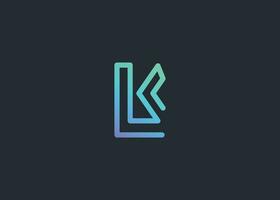 Letter K L monogram logo design vector template