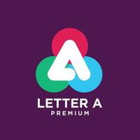 A letter abstract logo design illustration vector