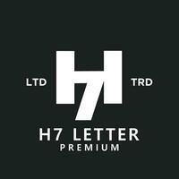 h7 letter logo icon design vector