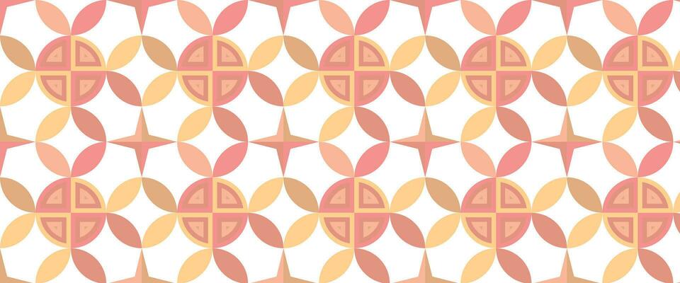 Geometric pattern vector background with Scandinavian abstract color or Swiss geometry prints of rectangles, squares and circles shape design