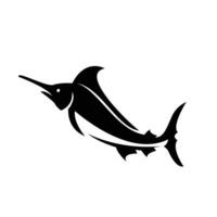 Marlin fish silhouette logo icon design vector